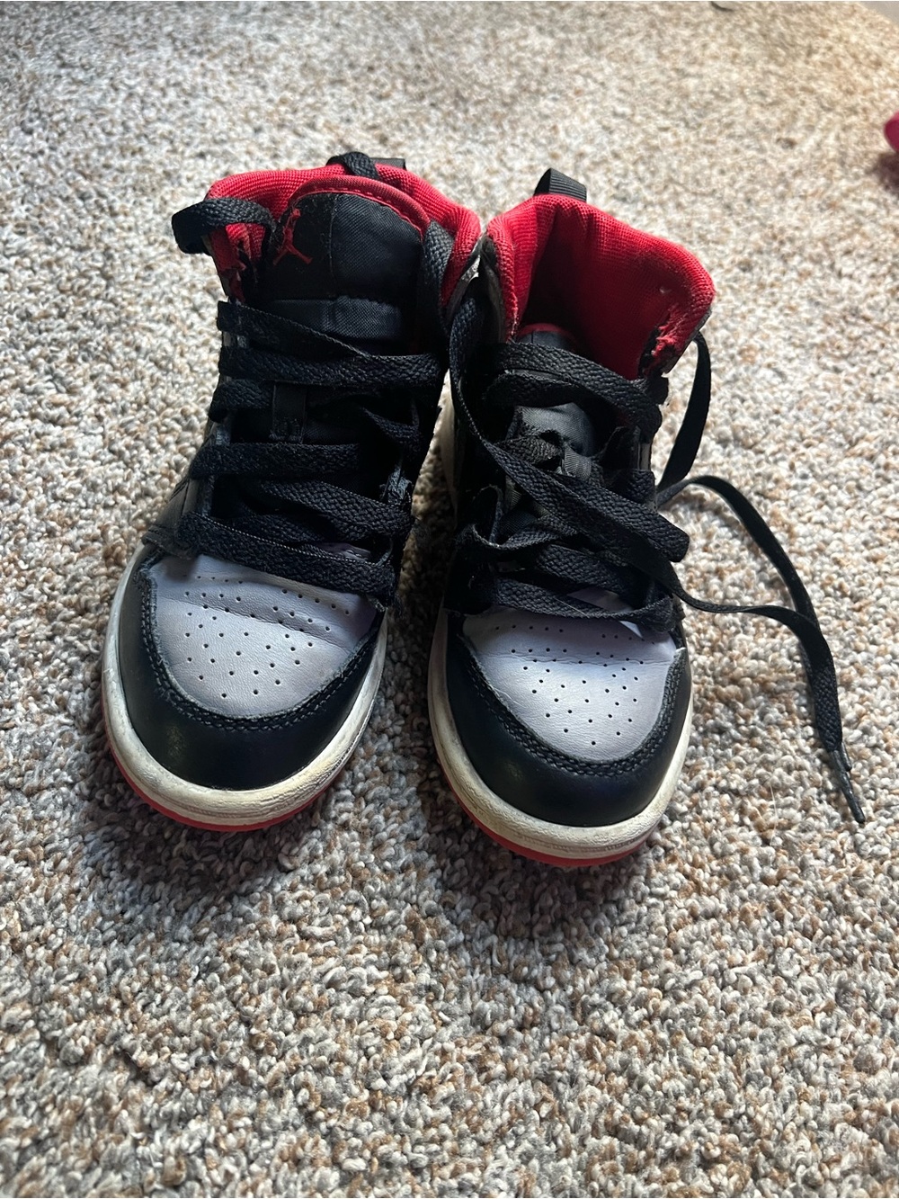 Nike Kids Black, Red & White High-Top Sneakers